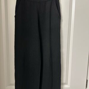 Chic Cashmere Black Wide-Leg Pants